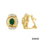 Ohrstecker Brill./Smaragd Gold 750/18k