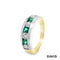 Ring Brillanten/Smaragd Gold 18k Bicolor