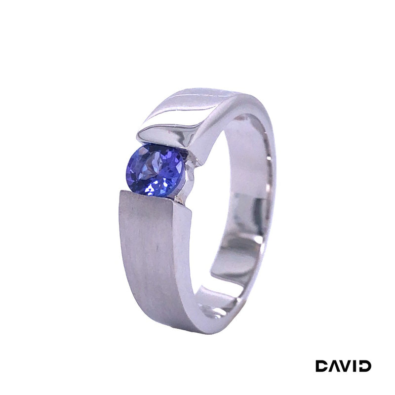 Ring Tansanit 750-18k Weißgold
