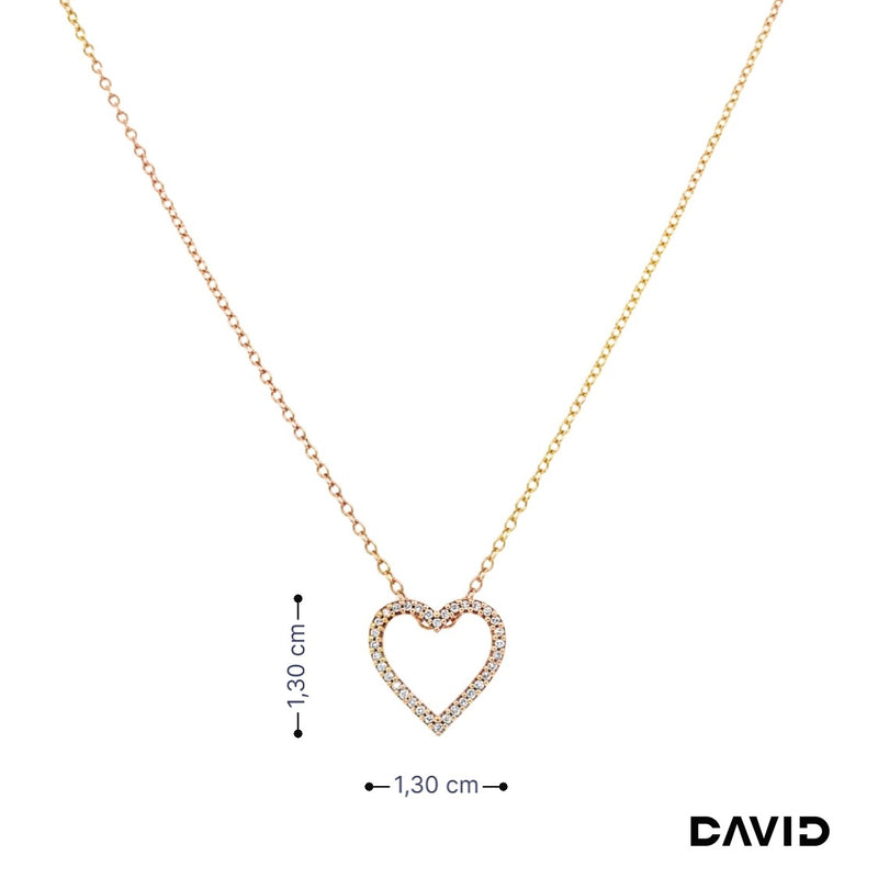 Kette mit Anhänger Herz Brillanten Gold 8k