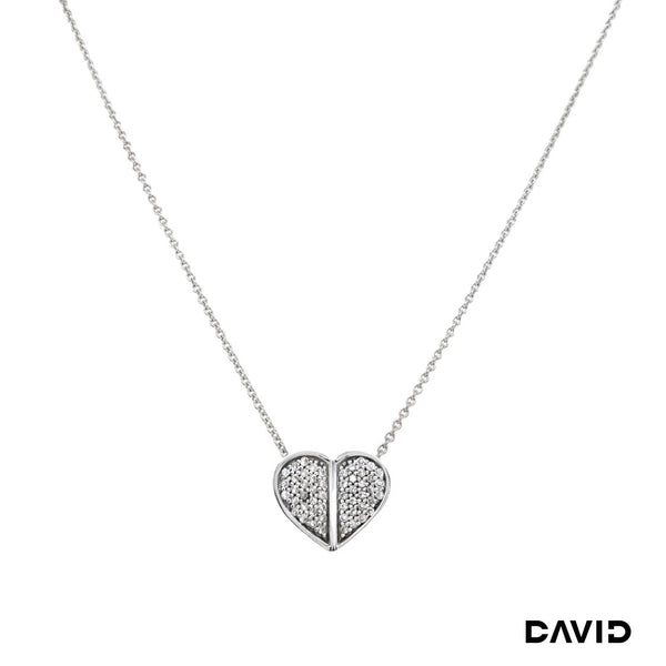 Kette mit Anhänger Herz Jette Joop Brillanten 585/14k Weißgold