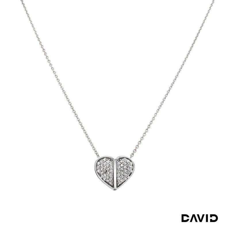 Kette mit Anhänger Herz Jette Joop Brillanten 585/14k Weißgold