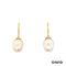 Ohrhänger mit Perle Süßwasser-Zuchtperle Gold 585/14k