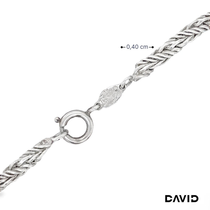 Kordelkette 100 Silber s925