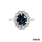 Ring Diamanten/Saphir 585/14k Weißgold