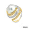 Ring Brillanten/Marbeperle Gold 18k Bicolor