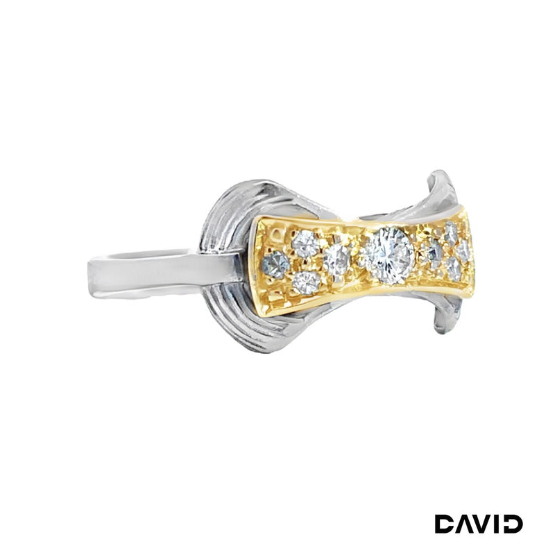 Ring Diamanten Gold 14k Bicolor