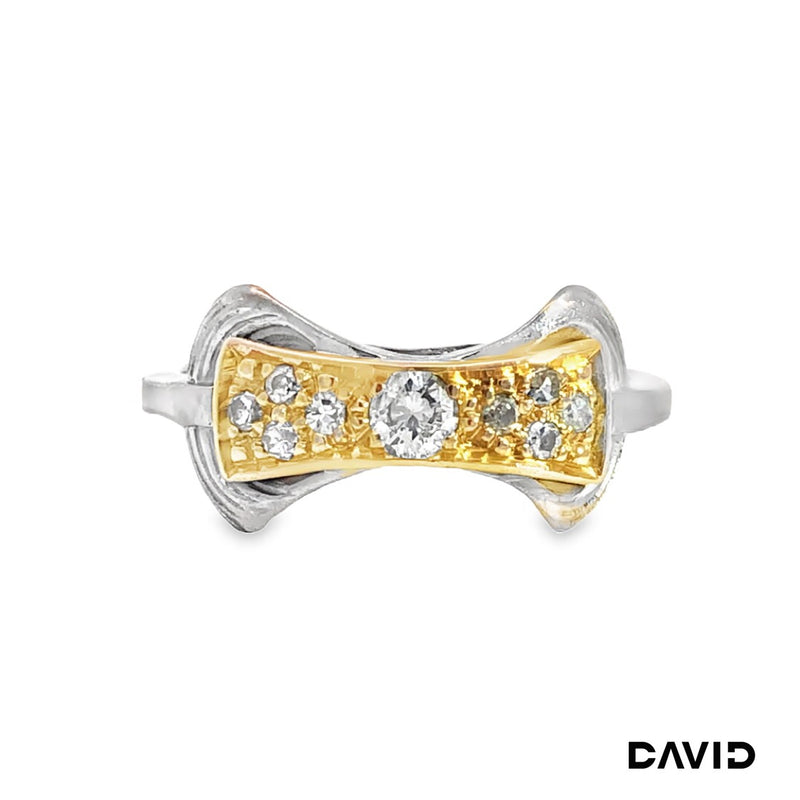 Ring Diamanten Gold 14k Bicolor