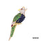 Brosche & Anhänger Papagei Brill./Saphir/Rubin/Turmalin Gold 750/18k