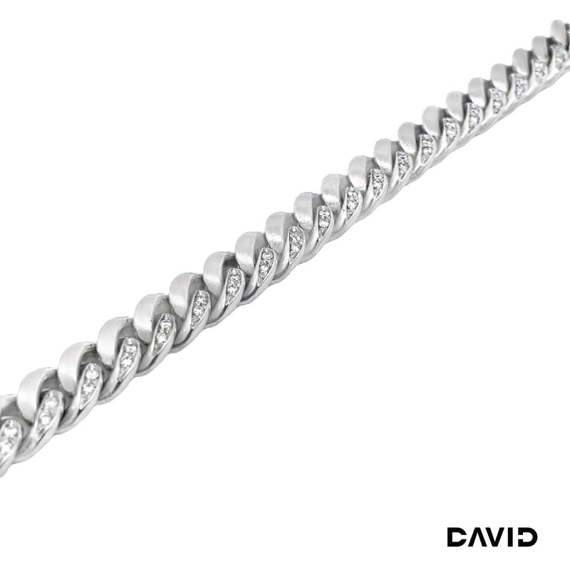 Panzerarmband 20 Brillanten 750-18k Weißgold