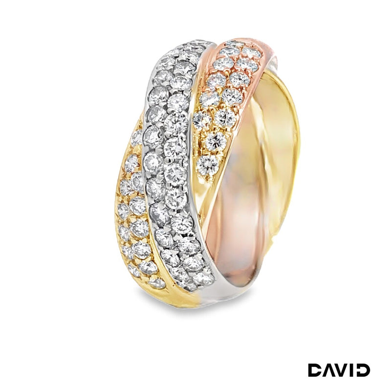Ring Brillanten 750/Tricolor