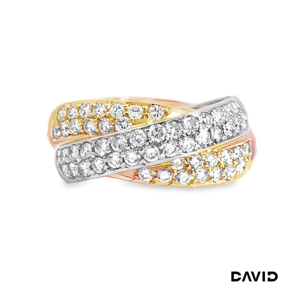 Ring Brillanten 750/Tricolor
