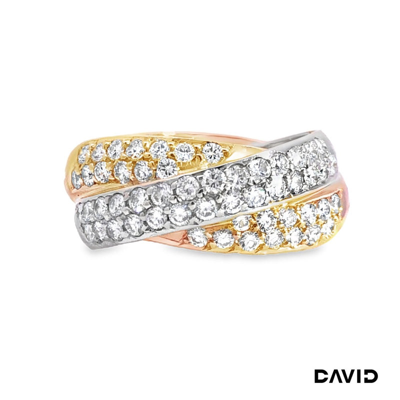 Ring Brillanten 750/Tricolor