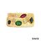 Ring Brill./Saph/Rub/Smaragd Gold 750/18k