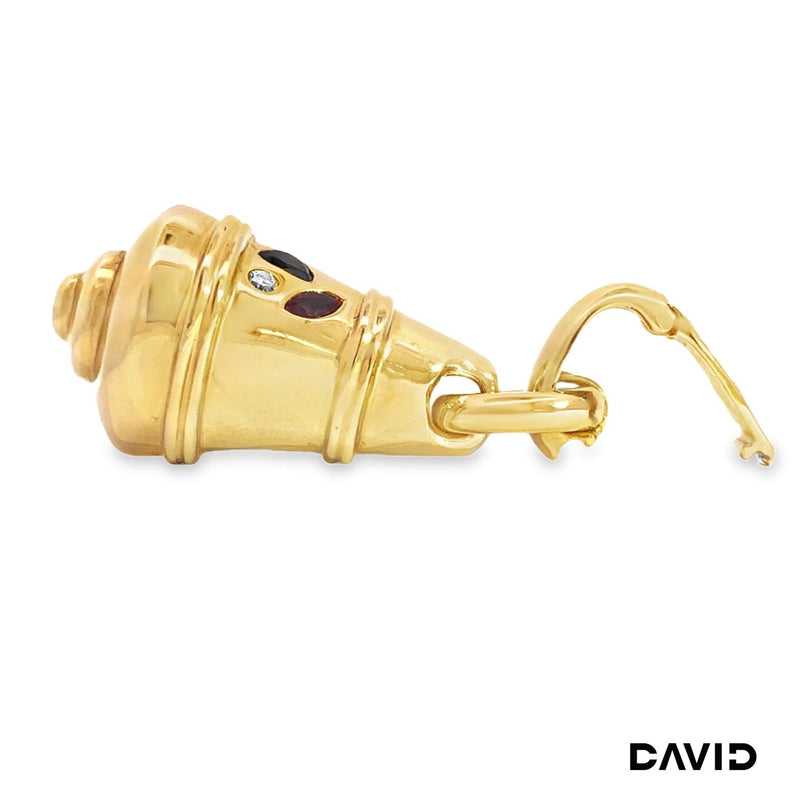 Anhänger Glocke Brillanten/Rubin/Smaragd/Saphir Gold 750/18k