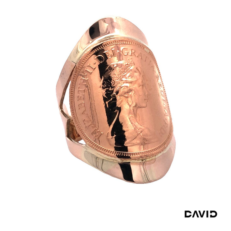 Ring mit Münze England Sovereign 585/916
