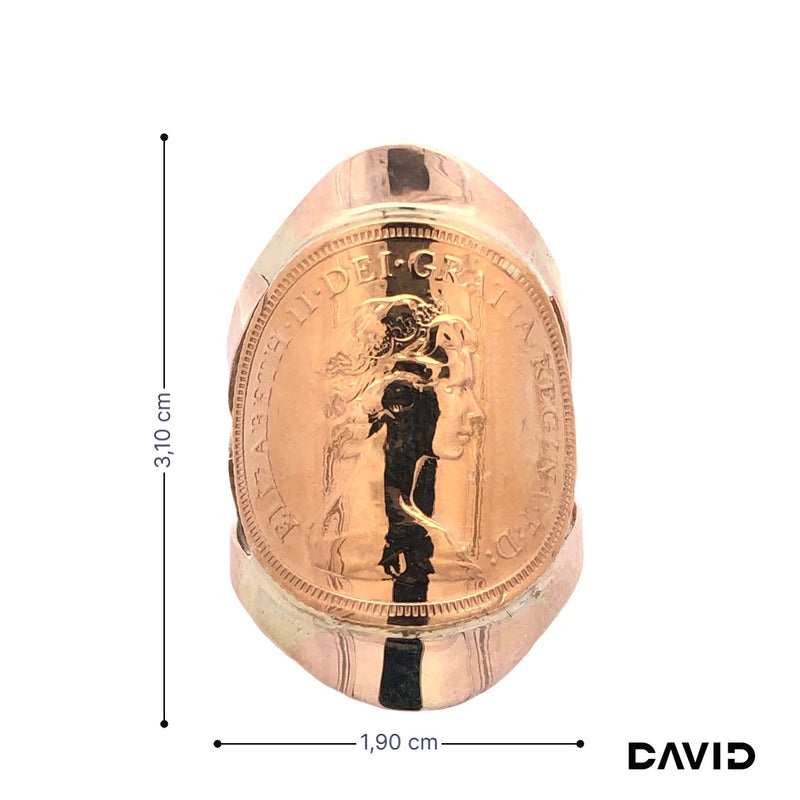 Ring mit Münze England Sovereign 585/916