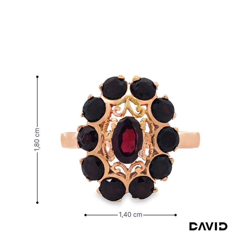 Ring Granat Gold 750/18k
