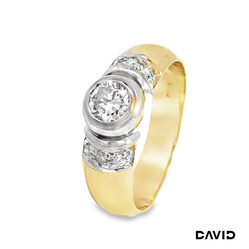 Ring Brillanten Gold 18k Bicolor
