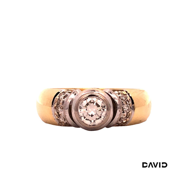 Ring Brillanten Gold 18k Bicolor