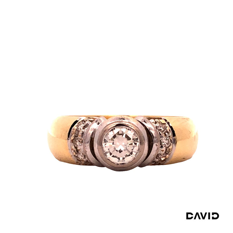 Ring Brillanten Gold 18k Bicolor