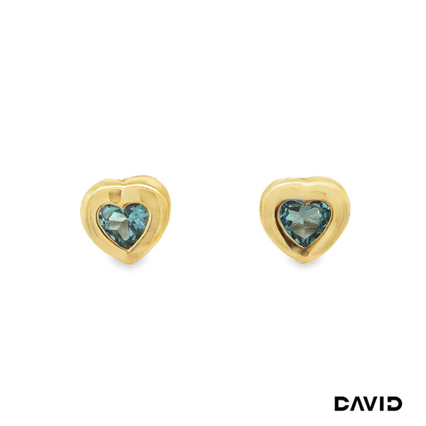 Ohrstecker Blautopas Gold 8k