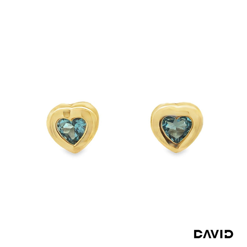 Ohrstecker Blautopas Gold 8k