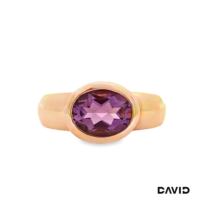 Ring Amethyst Gold 8k