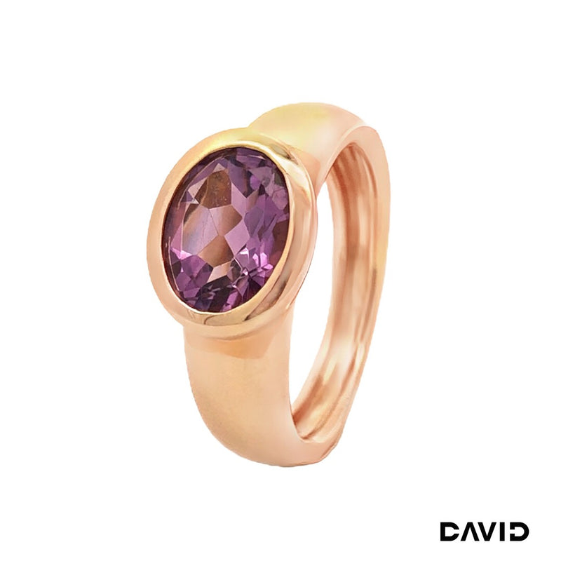 Ring Amethyst Gold 8k
