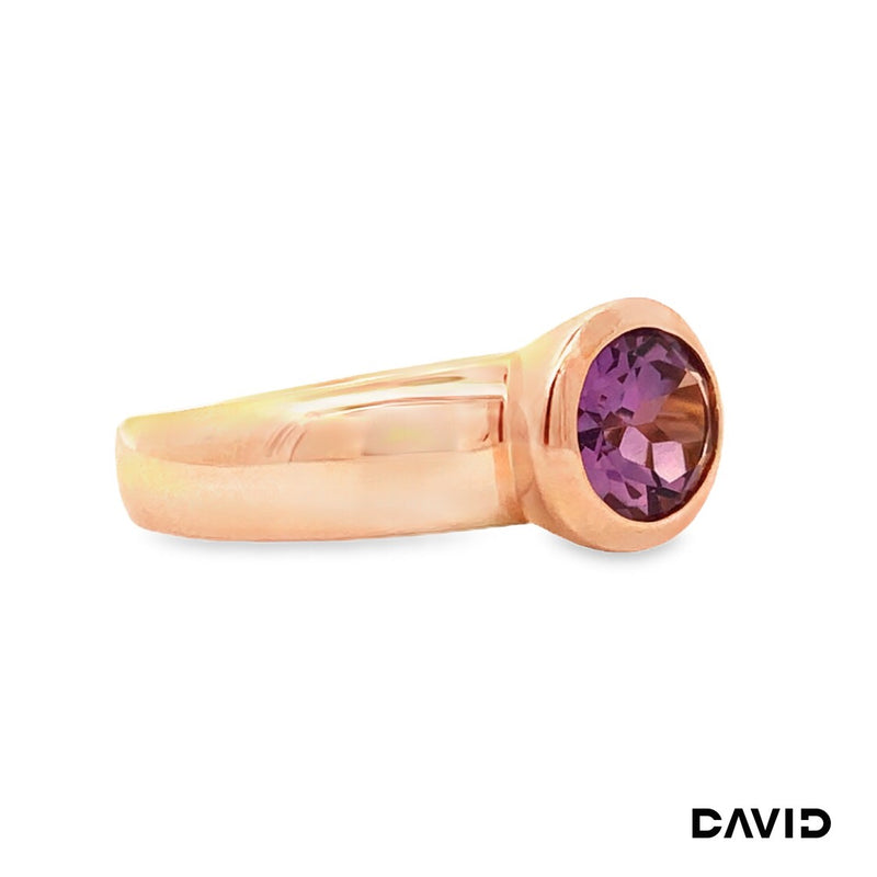 Ring Amethyst Gold 8k