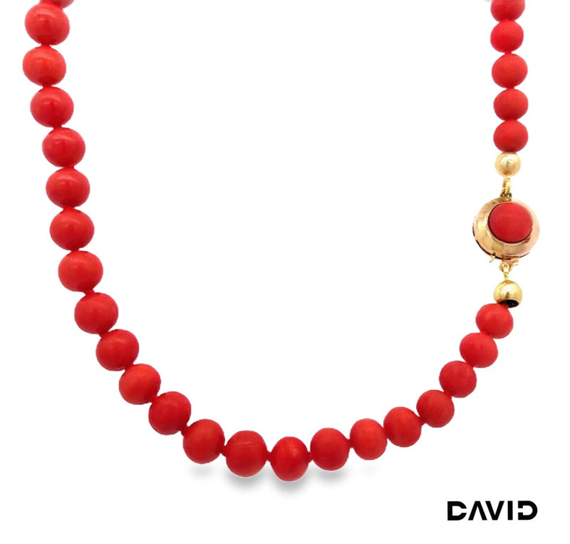 Korallenkette Gold 8k