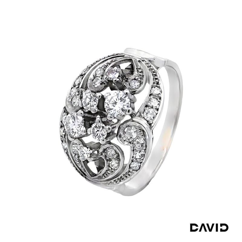 Ring Diamanten 585/14k Weißgold