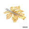 Brosche Ahornblatt Brillanten Gold 585/14k