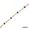 Armband 19 Brillanten/Saphire Gold 14k Bicolor