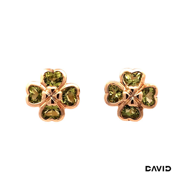 Ohrstecker Peridot Gold 585/14k