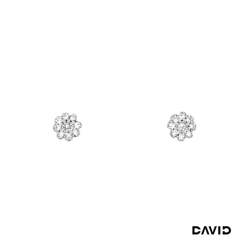 Ohrstecker Diamanten/Achtkant 585/14k Weißgold