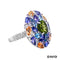 Ring Farbsteine bunt 585/14k Weißgold
