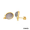 Ohrstecker Mondstein Gold 9k