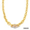 Kette 48 Brillanten Gold 14k Bicolor