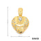Anhänger Herz Gold 14k Bicolor