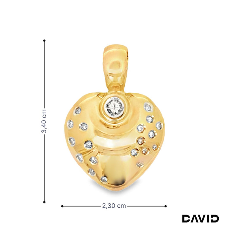 Anhänger Herz Gold 14k Bicolor