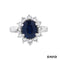 Ring Brillanten/Saphir 585/14k Weißgold