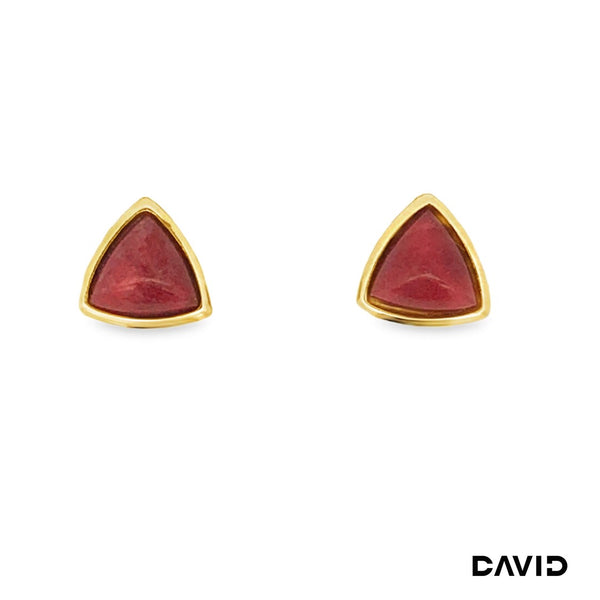 Ohrstecker Rhodolith Gold 8k