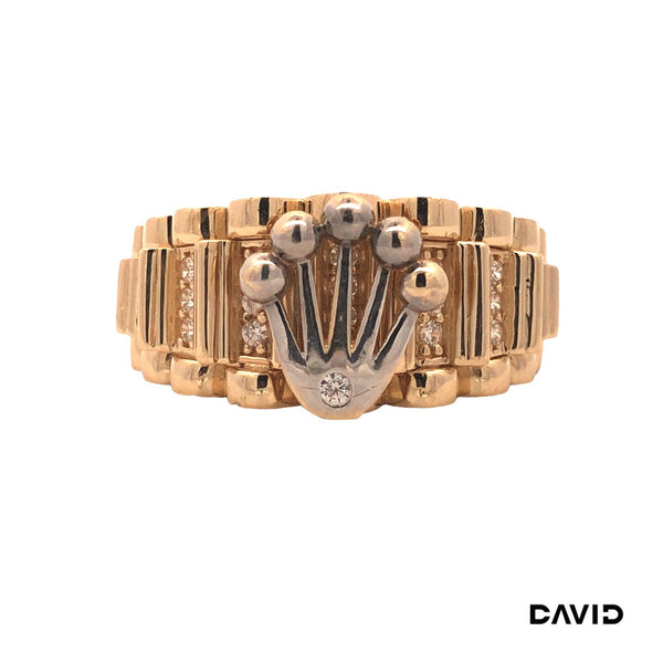 Ring Zirkonia Gold 14k Bicolor