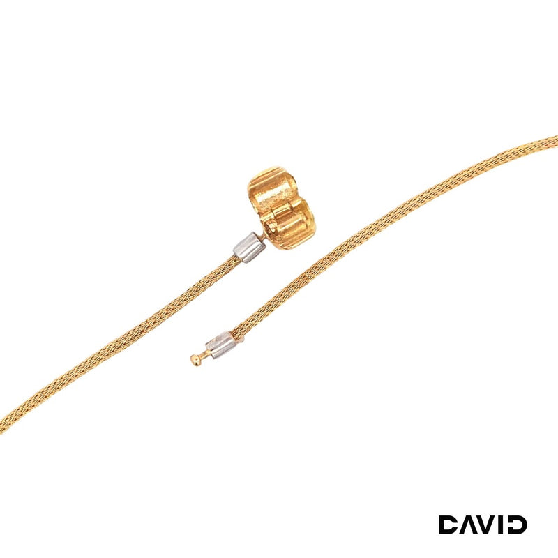 Kette 45 mit Anhänger Zirkonia Gold 14k Tricolor