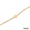 Kette 45 mit Anhänger Zirkonia Gold 14k Tricolor