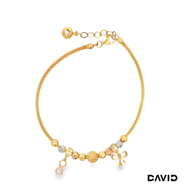 Armband 19 Zirkonia Gold 14k Tricolor