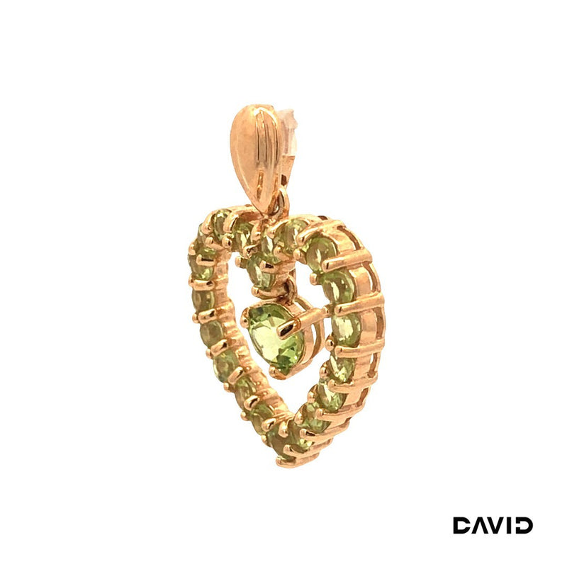 Anhänger Herz Peridot Gold 9k