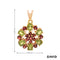 Anhänger Peridot/Granat Gold 9k