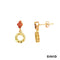 Ohrstecker Peridot/Granat Gold 9k